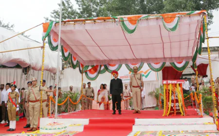 स्वतंत्रता दिवस का मुख्य समारोह गरिमामय एवं देशभक्तिमय वातावरण में संपन्न, प्रदेश स्तरीय समारोह से मुख्यमंत्री संदेश का जिले में हुआ लाइव प्रसारण