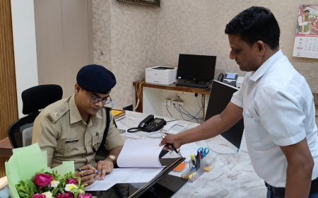 नवागत पुलिस अधीक्षक श्री आशुतोष बागरी ने जिला बुरहानपुर पुलिस अधीक्षक का पदभार किया ग्रहण