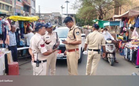 पुलिस अधीक्षक बुरहानपुर आशुतोष बागरी ने थाना क्षेत्रों का किया निरीक्षण, सुरक्षा एवं यातायात व्यवस्था का लिया जायजा