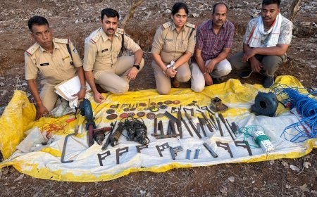 बुरहानपुर पुलिस की अवैध हथियार के विरुद्ध बड़ी कार्रवाई - तस्कर गिरफ्तार, अवैध हथियार फैक्ट्री जप्त