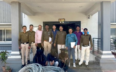 तार चोरी एवं आयल चोरी के प्रकरण मे मिली बडी सफलता 1.5 लाख से अधिक का माल जब्त